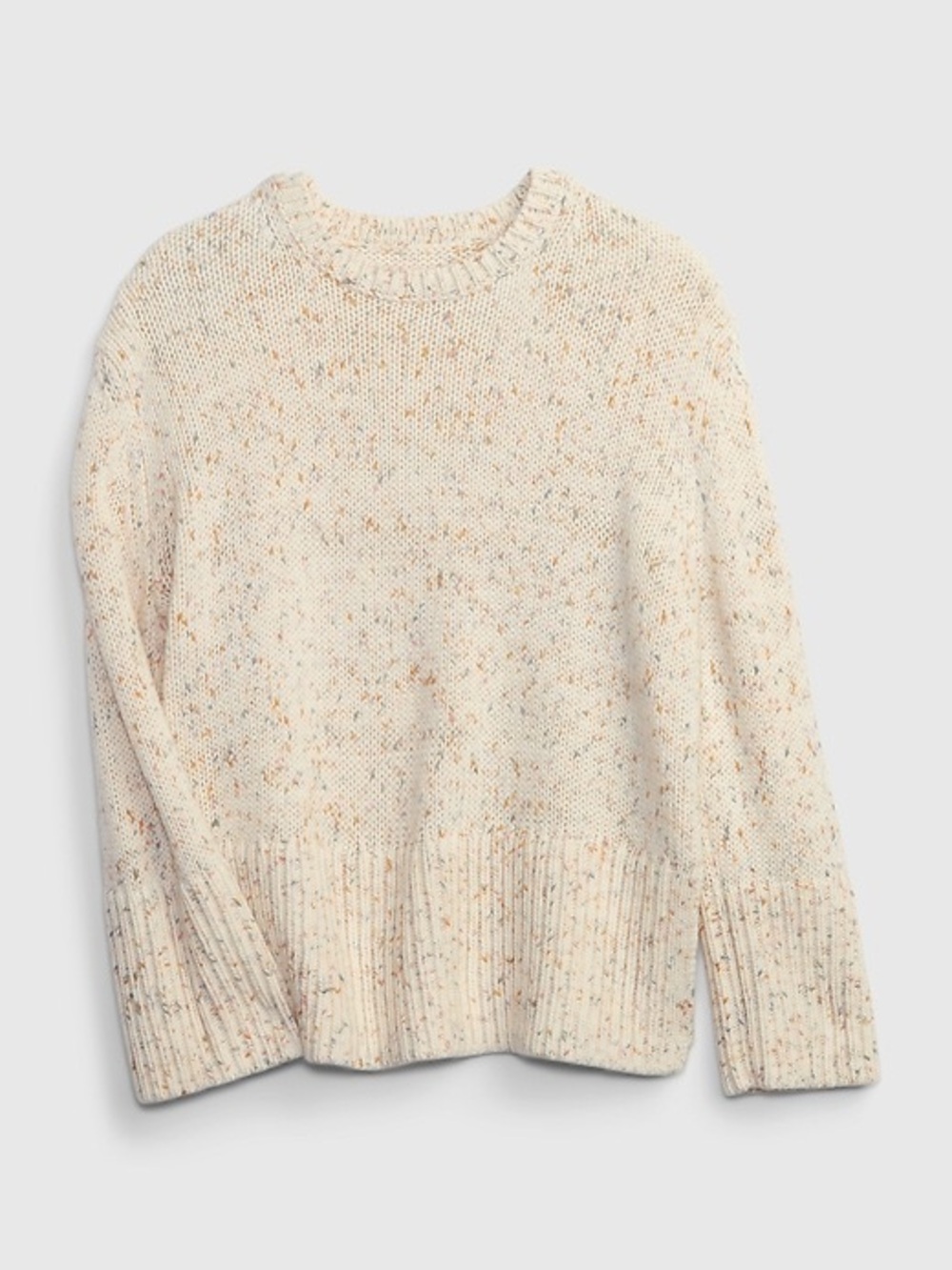 GAP 24/7 Wool Blend Split Hem Confetti Sweater - Candy Dot Splash